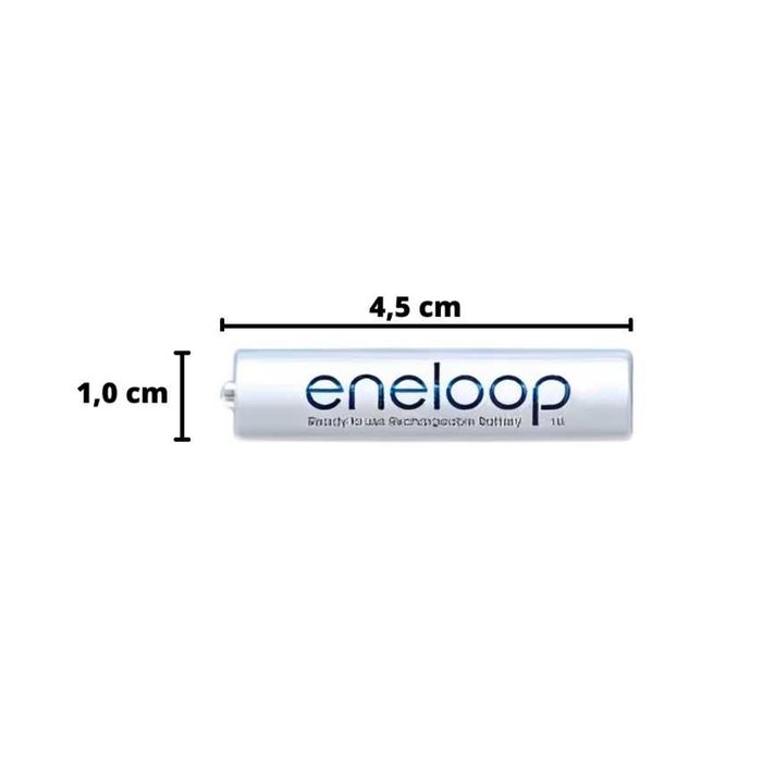 Pilhas Recarregávels AAA 800mAh e 1,2 V