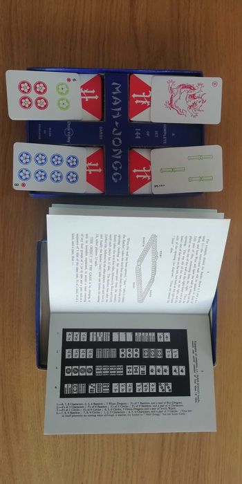 Jogo Mah-Jongg cartas antigo