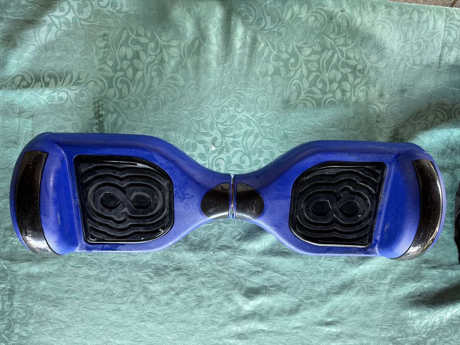 hoverboard  azul com saco e carregador.