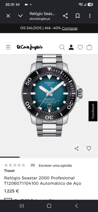 Tissot seastar 2000 professional powermatic 80 Novo