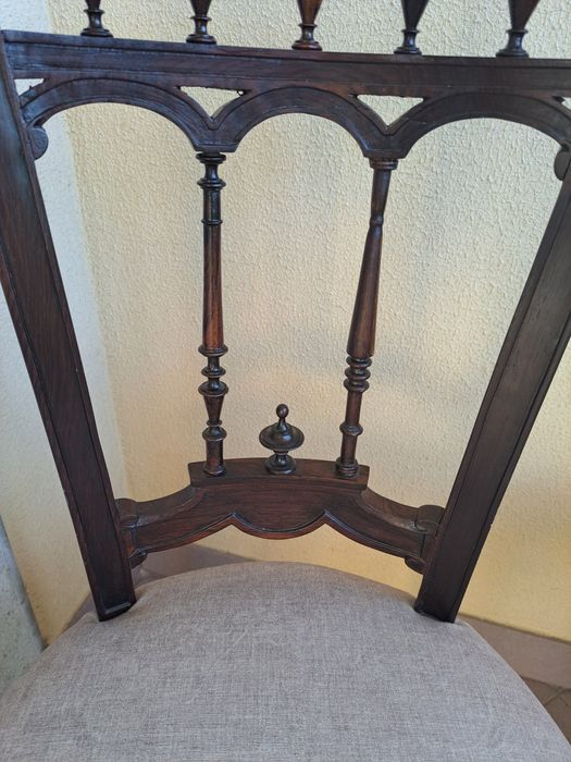 Conjunto de 4 cadeiras pau santo restauradas