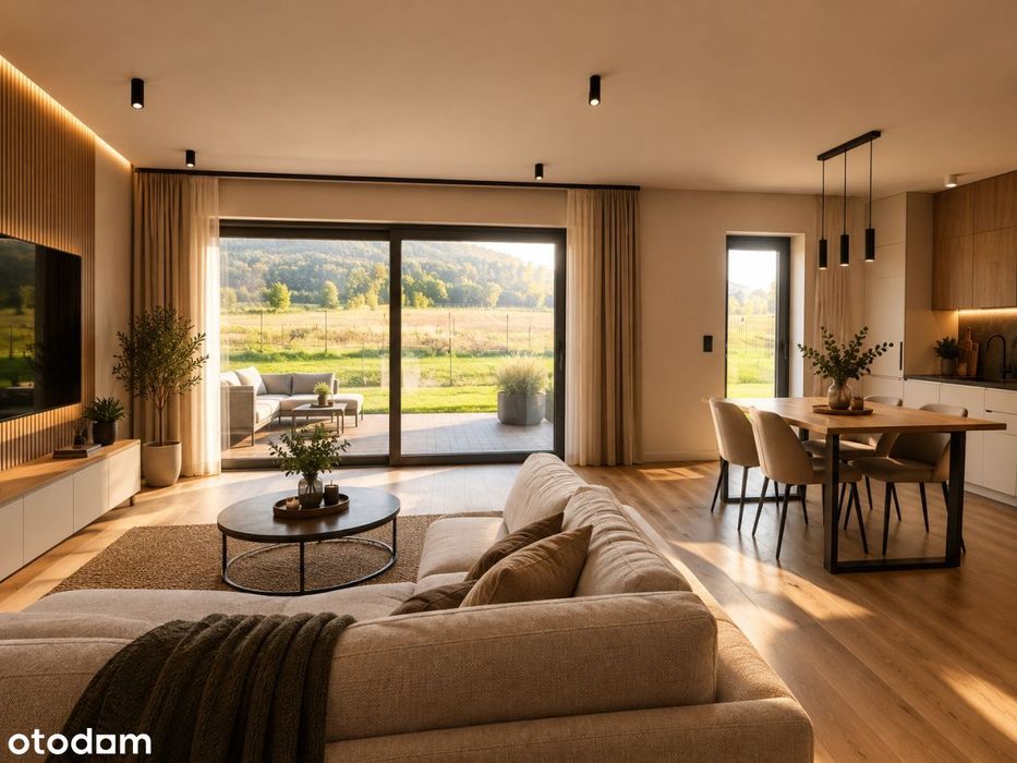 Nowy dom 122 m² z pompą ciepła i garażem – Sobótka
