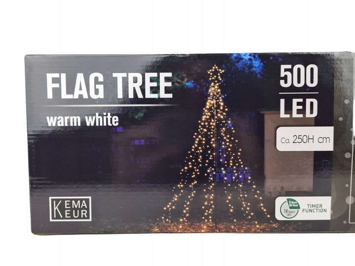 choinka metalowa xl 250 cm 500 led timer kema zewnętrzna