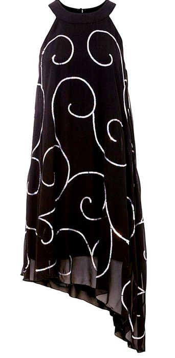 NOWA suknia szyfon/ cekiny r. 50 - wesele, bal, impreza