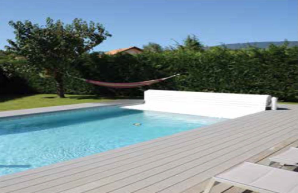 cobertura de segurança elétrica piscina, laminas creme 3,5x3m
