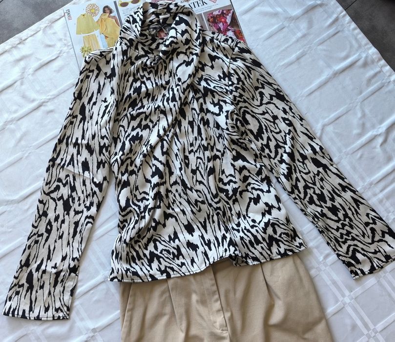 Viralowa koszula damska satynowa marki H&M rozmiar M/L