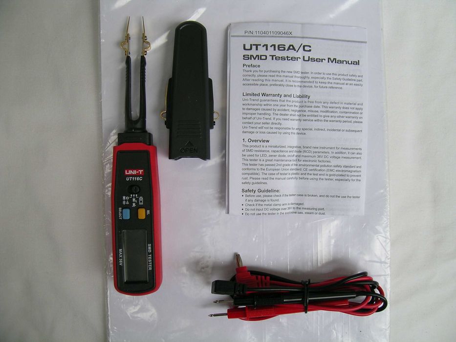 Мультиметр-пинцет, Smart SMD - тестер UT116C.