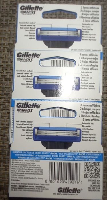 Gilette mach3 turbo 4 катріджа