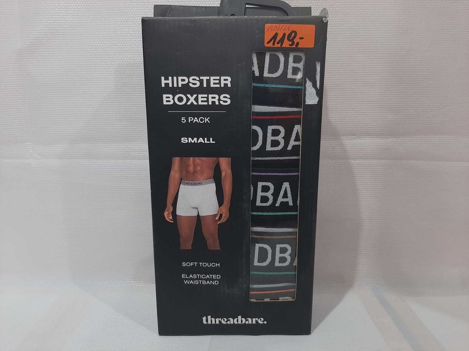 Meskie Bokserki Threadbare 5-pak rozm. S