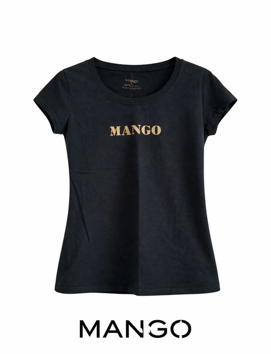 Black noir t- shirt MANGO   r.m