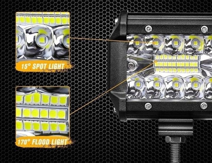 Panel LED BAR 90W Lampa Robocza Szperacz Halogen 12V 24V + UCHWYT