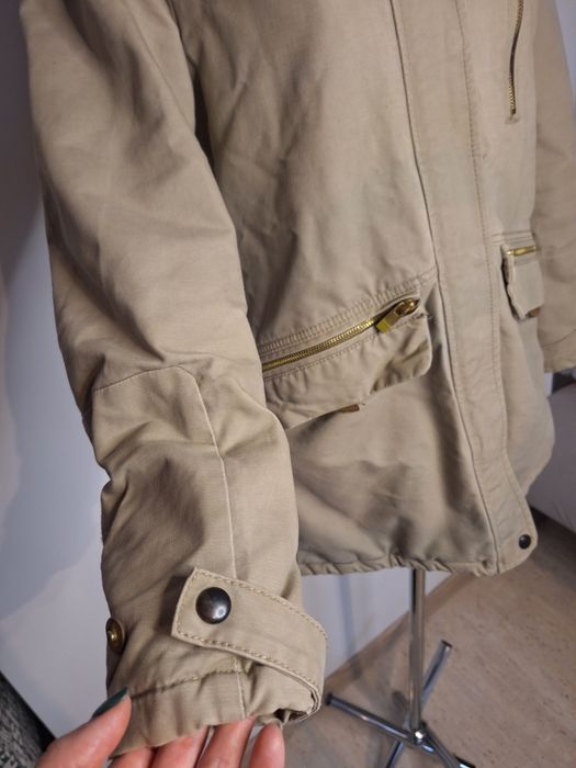 Gruba ciepła zimowa kurtka parka S