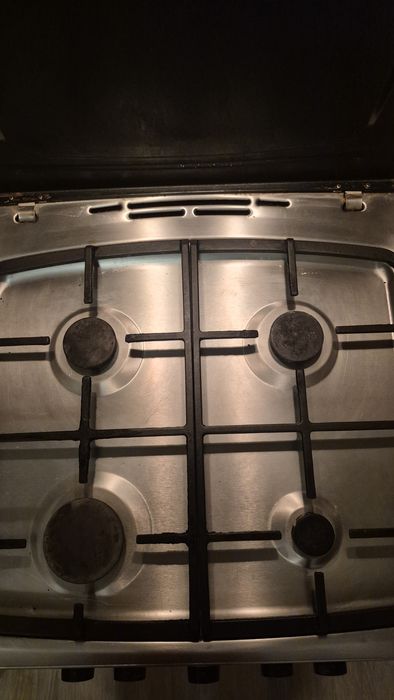 Газова плита Hansa (Нержавійка)+ЧАВУННІ РЕШІТКИ