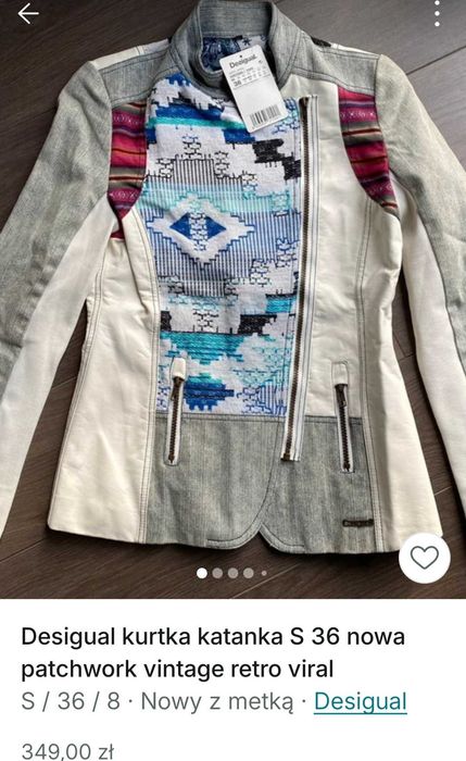 Desigual kurtka lekka jak jeansowa 36