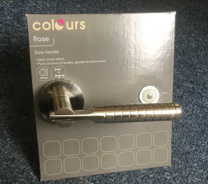 Nowy zestaw 2-óch klamek COLOURS ROSE - klamka drzwi