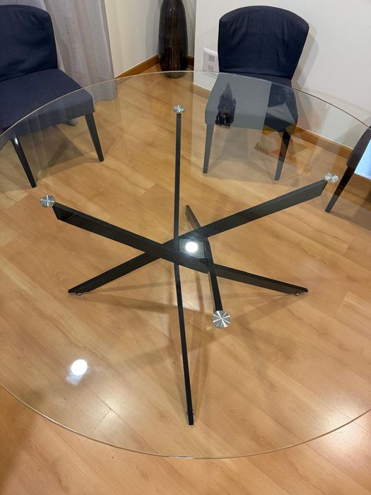 Mesa Vídro Redonda 160cm. NOVA. Vente Unique