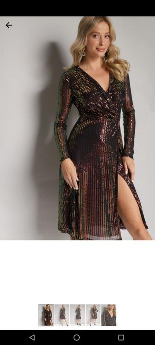 Sukienka na sylwestra bordo M Born to be