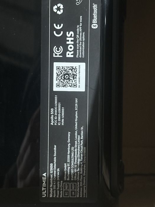 Soundbar Ultimea Apollo S50 Bluetooth HDMI ARC subwoofer