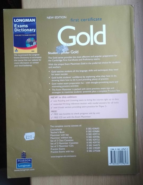 First certificate Gold coursebook by R. Acklam & S. Burgess