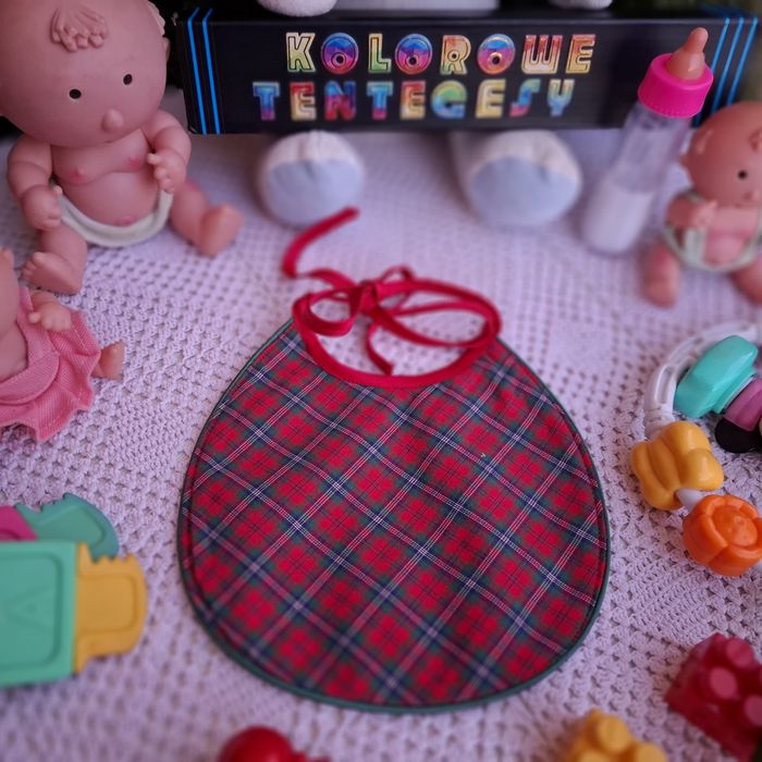 Śliniaczek dwustronny świąteczny .Handmade. Bawełna 100%