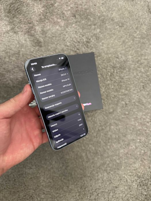 iPhone 14 128GB Niebieski • 100% bateria • Oryginalny