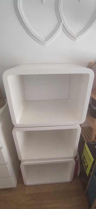 Cubos madeira maciça branco