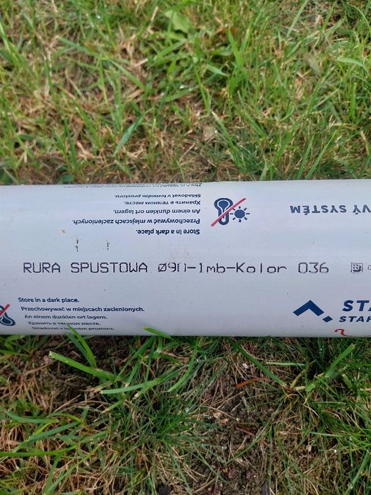 Rury rynny stalowe grafit fi.90 długość 3mb.