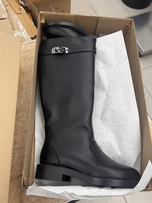 Сапоги жіночі чоботи високі труби