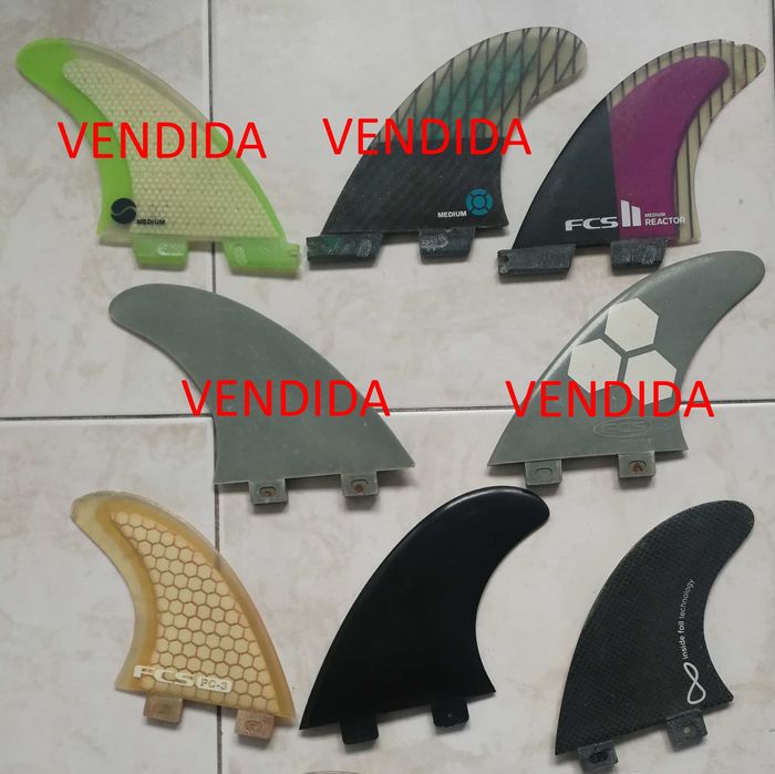 Quilhas para pranchas de surf - Diversas + Caixa Wax + pentes