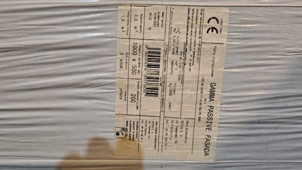 Styropian yetico passive fasada gr. 20cm