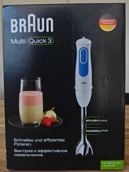 Varinha Mágica Braun Minipimer 3 MQ 3000 WH (Nova)