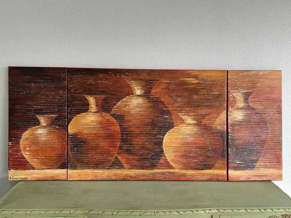 Quadro Original Pintado à Mão – Acrílico sobre Tela com Textura