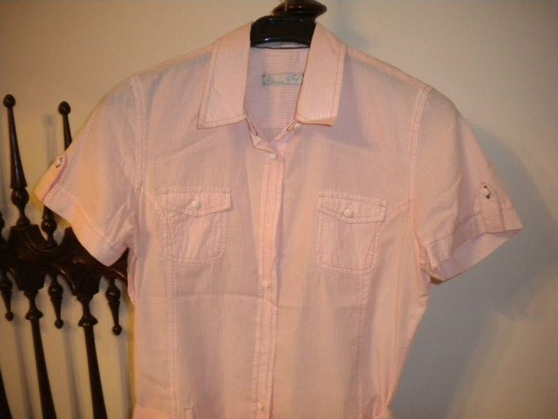 Camisa Riscas Rosa como NOVA L