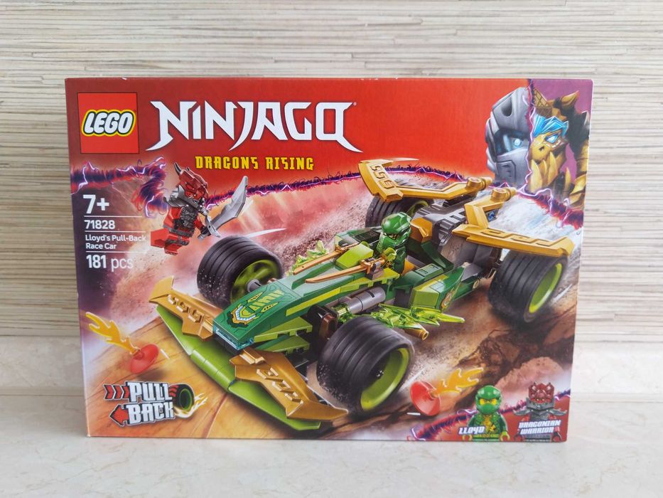 NOWE Klocki 71828 LEGO Ninjago Samochód wyścigowy Lloyda z napędem typ