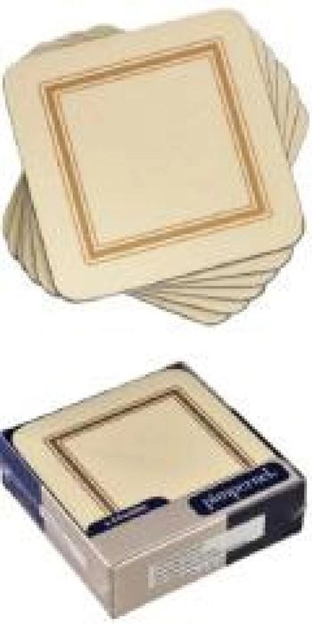 Podkładki kremowe 10,5x10,5mm 6szt Pimpernel oprawa: pudełko