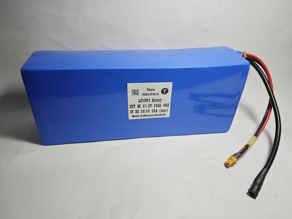 LiFePO4 аккумулятор 48V 20Ah из элементов EVE 40135 в термоусадке