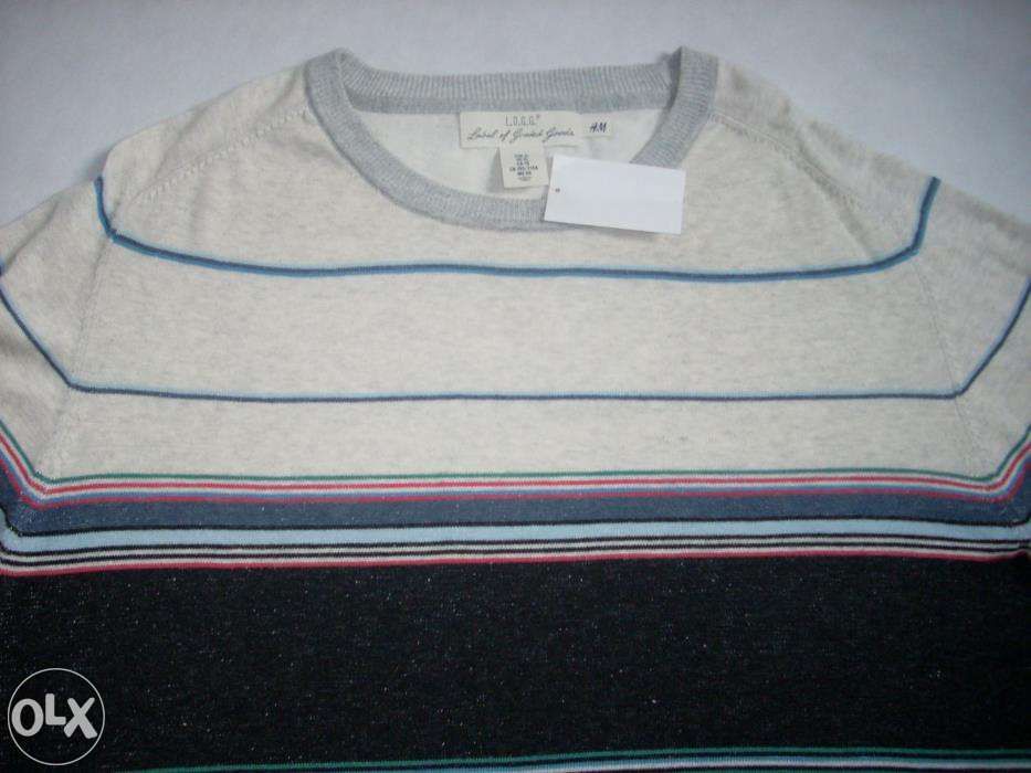 H&M LOGG sweter męski NOWY Bawełna L