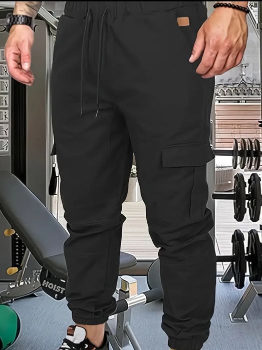 Чоловічі повсякденні штани-джогери з багатьма кишенями, вільного крою
