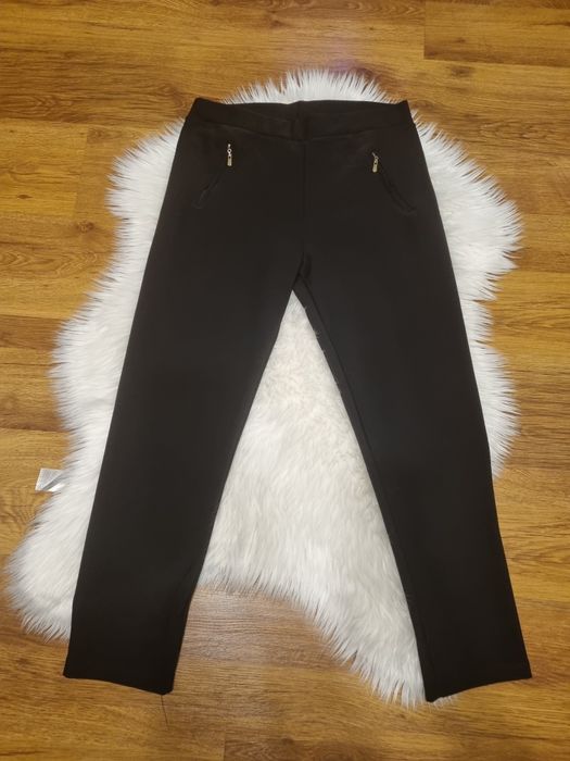 Spodnie damskie czarne wysoki stan 3XL  eleganckie