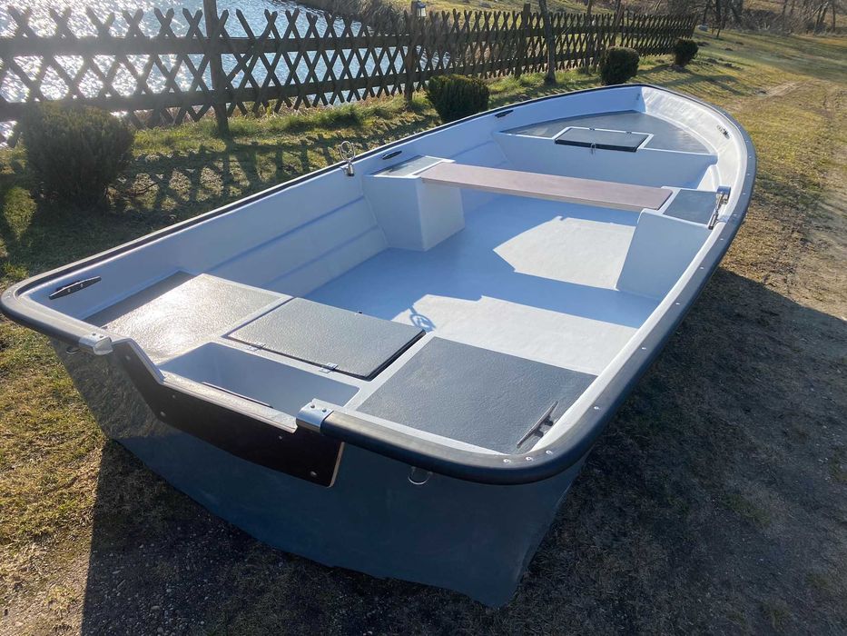 Łódź łódka wędkarska wiosłowa ROMANA 430 JEDNOPŁASZCZOWA 220kg SOLIDNA