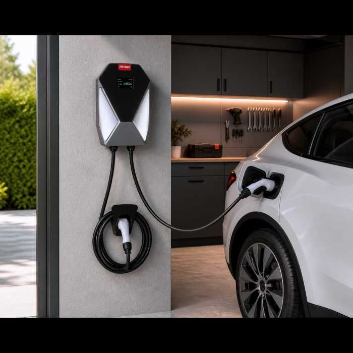 Wallbox de Carregamento Trifásico 11kW 16A - Cabo 5 Metros