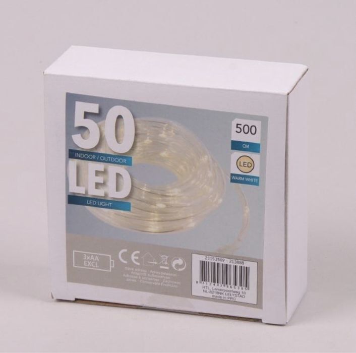 Гірлянда неонова 5 метрів на батарейках вулична