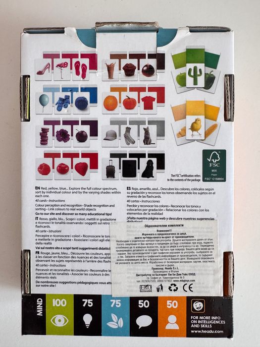 Flashcards Montessori – Cores e Objetos (2-5 anos)