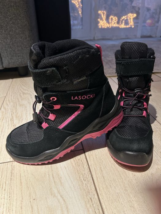 Lasocki wodoodporne śniegowce buty zimowe rozmiar 35 trzewiki skórzane