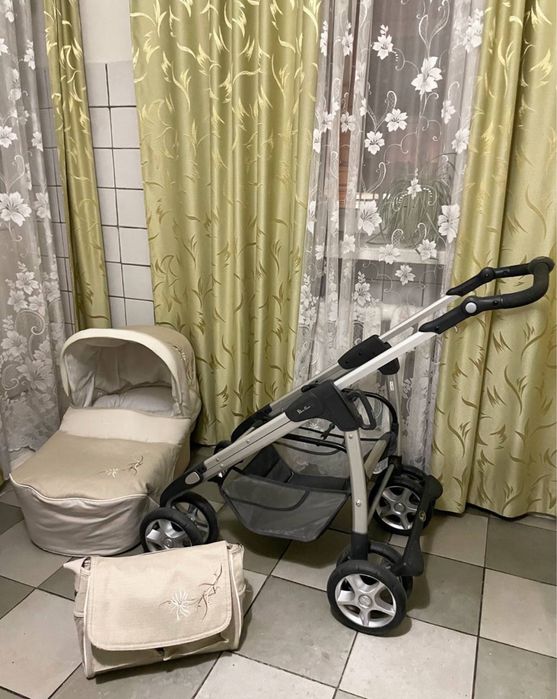 коляска 2 в 1 Silver Cross Sleepover Elegance Sport, беж