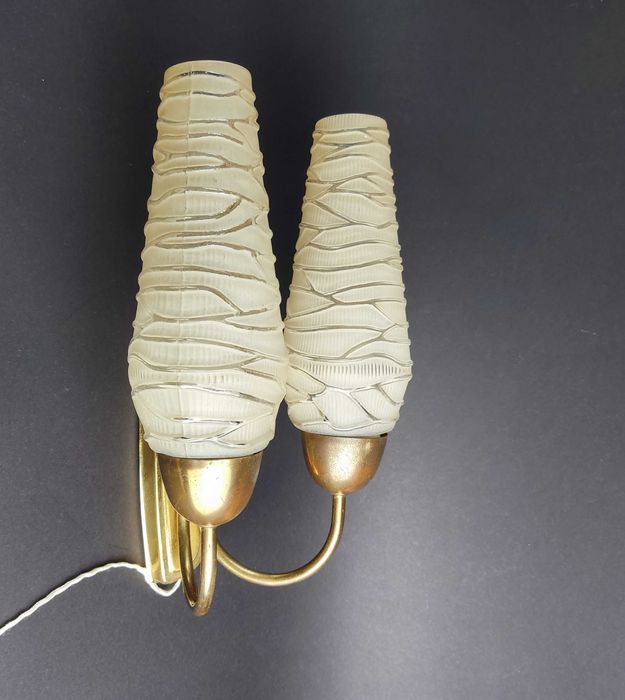 Kinkiet w stylu Mid Century Modern, francuski design z lat 50.- unikat