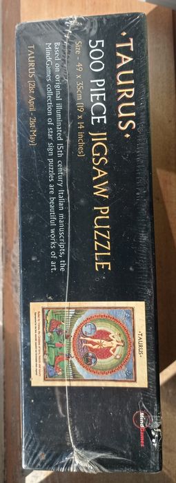 Puzzle zodíaco Touro 500 peças novo óptima prenda de Natal selado
