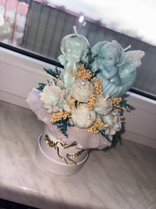 Flower box ze swiec sojowych