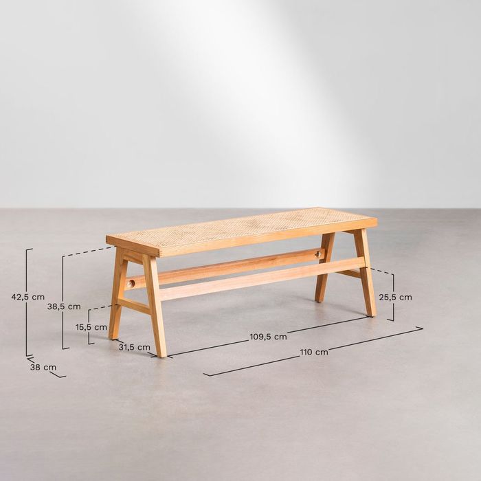 Banco 110 cm em madeira