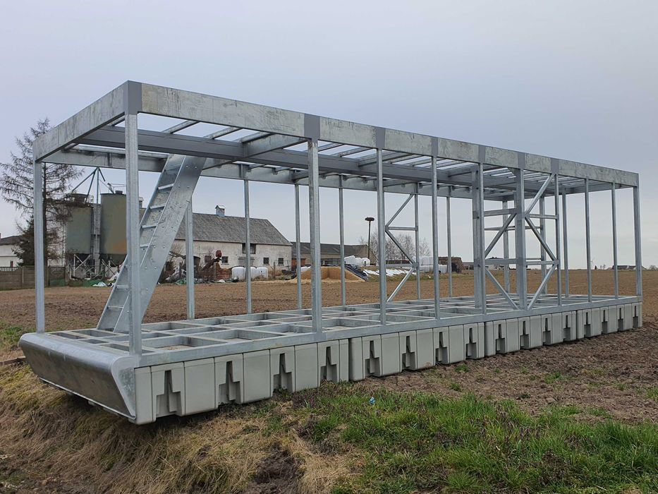 Houseboat Pomost Platforma Pływający Konstrukcja Pływająca Camping Dom